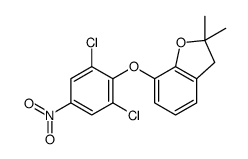 7-(2,6-dichloro-4-nitrophenoxy)-2,2-dimethyl-3H-1-benzofuran Structure