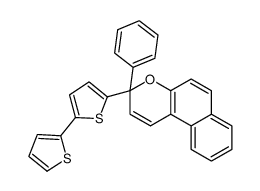 3-phenyl-3-(5-thiophen-2-ylthiophen-2-yl)benzo[f]chromene结构式