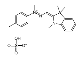 1,3,3-trimethyl-2-[[methyl(p-tolyl)hydrazono]methyl]-3H-indolium hydrogen sulphate Structure
