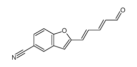 5-(5-Cyan-1-benzofuran-2-yl)-2,4-pentadienal Structure