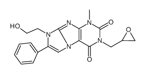 6-(2-hydroxyethyl)-4-methyl-2-(oxiran-2-ylmethyl)-7-phenylpurino[7,8-a]imidazole-1,3-dione Structure