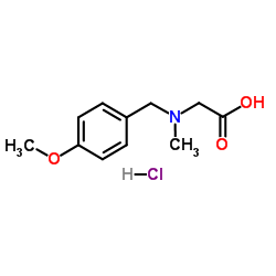 N-(4-Methoxybenzyl)-N-methylglycine hydrochloride (1:1)结构式