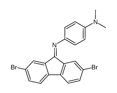 N'-(2,7-dibromo-fluoren-9-ylidene)-N,N-dimethyl-p-phenylenediamine Structure