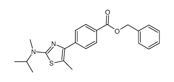 benzyl 4-(2-(isopropyl(methyl)amino)-5-methylthiazol-4-yl)benzoate结构式