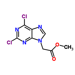 2,6-dichloro-9-((methoxycarbonyl)methyl)-9H-purine结构式