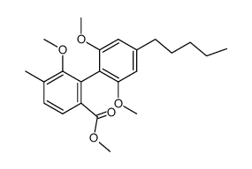 methyl 2-(2,6-dimethoxy-4-pentylphenyl)-3-methoxy-4-methylbenzoate Structure