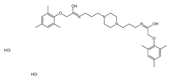 2-(2,4,6-trimethylphenoxy)-N-[3-[4-[3-[[2-(2,4,6-trimethylphenoxy)acetyl]amino]propyl]piperazin-1-yl]propyl]acetamide,dihydrochloride Structure