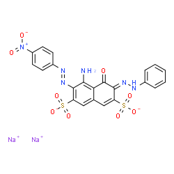 disodium (3E)-5-amino-6-(4-nitrophenyl)diazenyl-4-oxo-3-(phenylhydrazinylidene)naphthalene-2,7-disulfonate picture