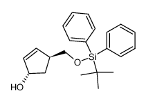 (1S,4S)-4-(((tert-butyldiphenylsilyl)oxy)methyl)cyclopent-2-en-1-ol结构式