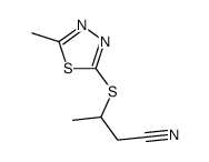 3-[(5-methyl-1,3,4-thiadiazol-2-yl)sulfanyl]butanenitrile结构式