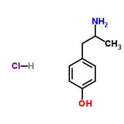 4-(2-Aminopropyl)phenol hydrochloride (1:1) structure