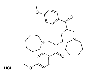 2,5-Bis-azepan-1-ylmethyl-1,6-bis-(4-methoxy-phenyl)-hexane-1,6-dione; hydrochloride结构式