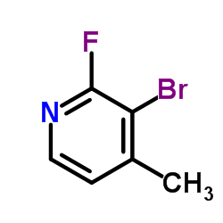 3-溴-2-氟-4-甲基吡啶结构式