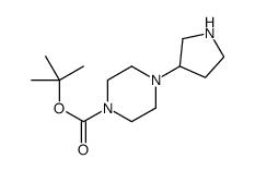 TERT-BUTYL 4-(PYRROLIDIN-3-YL)PIPERAZINE-1-CARBOXYLATE structure
