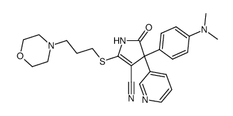 4-(4-dimethylaminophenyl)-2-(3-morpholinopropylthio)-5-oxo-4-(3-pyridyl)-2-pyrroline-3-carbonitrile Structure