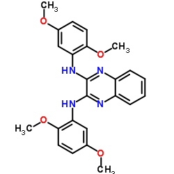 N,N'-Bis(2,5-dimethoxyphenyl)-2,3-quinoxalinediamine结构式