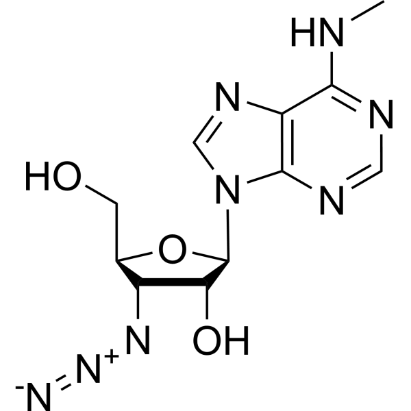 3’-Azido-3’-deoxy-N6-methyladenosine结构式