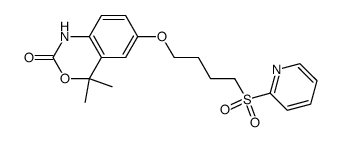 4,4-Dimethyl-6-[4-(2-pyridylsulfonyl)-butoxy]-4H-3,1-benzoxazin-2-one结构式