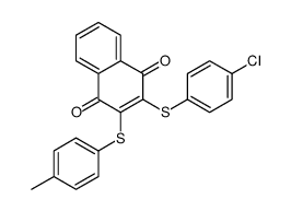 2-(4-chlorophenyl)sulfanyl-3-(4-methylphenyl)sulfanylnaphthalene-1,4-dione结构式