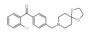 2-CHLORO-4'-[8-(1,4-DIOXA-8-AZASPIRO[4.5]DECYL)METHYL]BENZOPHENONE Structure