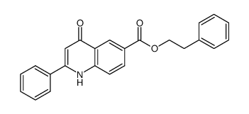 phenethyl 2-phenyl-4-quinolone-6-carboxylate Structure