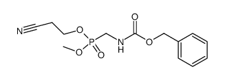 (Benzyloxycarbonylamino-methyl)-phosphonic acid 2-cyano-ethyl ester methyl ester Structure