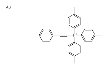 gold,tris(4-methylphenyl)-(2-phenylethynyl)phosphanium结构式
