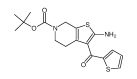 tert-butyl 2-amino-3-(thiophene-2-carbonyl)-4,7-dihydrothieno[2,3-c]pyridine-6(5H)-carboxylate Structure