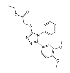 ethyl 2-(5-(3,4-dimethoxyphenyl)-4-phenyl-4H-1,2,4-triazol-3-ylthio)acetate Structure