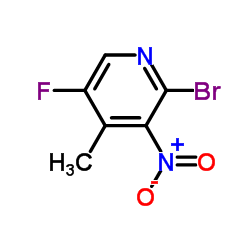 2-Bromo-5-fluoro-4-methyl-3-nitropyridine Structure