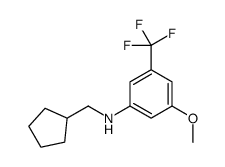 N-(cyclopentylmethyl)-3-methoxy-5-(trifluoromethyl)aniline结构式