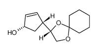 (1S,4R)-4-[(2S)-1,4-dioxaspiro[4.5]dec-2-yl]cyclopent-2-en-1-ol Structure