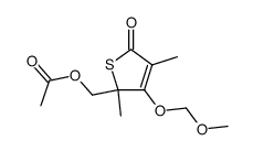 (+/-)-5-methylacetate-3,5-dimethyl-4-(methoxymethoxy)-5H-thiophen-2-one结构式