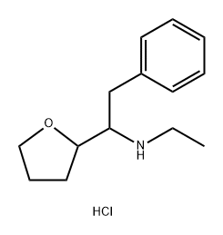 N-乙基-2-苯基-1-(四氢呋喃-2-基)乙-1-胺盐酸盐结构式