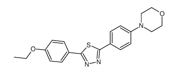4-[4-[5-(4-ethoxyphenyl)-1,3,4-thiadiazol-2-yl]phenyl]morpholine Structure