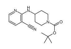 4-(3-Cyano-pyridin-2-ylamino)-piperidine-1-carboxylicacidtert-butylester Structure