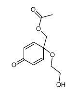 [1-(2-hydroxyethoxy)-4-oxocyclohexa-2,5-dien-1-yl]methyl acetate结构式