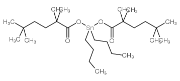 dibutylbis[(1-oxo-tert-decyl)oxy]stannane structure