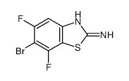 6-bromo-5,7-difluoro-1,3-benzothiazol-2-amine结构式
