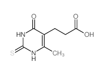 3-(4-methyl-6-oxo-2-sulfanylidene-3H-pyrimidin-5-yl)propanoic acid结构式