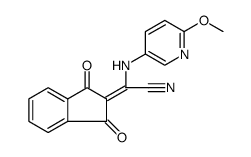 2-(1,3-dioxo-1H-inden-2(3H)-ylidene)-2-((6-methoxypyridin-3-yl)amino)acetonitrile结构式