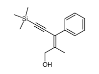 2-methyl-3-phenyl-5-trimethylsilanylpent-2-en-4-yn-1-ol结构式