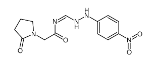 N-[[2-(4-nitrophenyl)hydrazinyl]methylidene]-2-(2-oxopyrrolidin-1-yl)acetamide结构式