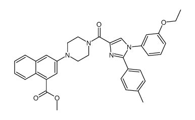 methyl 3-(4-{[1-(3-ethoxyphenyl)-2-(4-methylphenyl)-1H-imidazol-4-yl]carbonyl}-1-piperazinyl)-1-naphthoate Structure