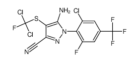 5-amino-1-(2-chloro-6-fluoro-4-trifluoromethylphenyl)-3-cyano-4-dichlorofluoromethylthiopyrazole Structure