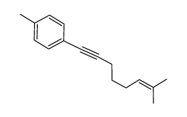 1-methyl-4-(7-methyloct-6-en-1-ynyl)benzene结构式