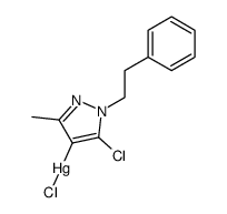 5-Chlor-3-methyl-1-<2-phenyl-aethyl>-4-chlormercuri-pyrazol Structure