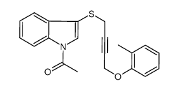 1-acetyl-3-[4-(2-methylphenyloxy)but-2-ynylthio]indole Structure