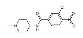 3-chloro-N-(1-methyI-4-piperidyl)-4-nitro-benzamide结构式