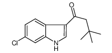 1-(6-chloro-1H-indol-3-yl)-3,3-dimethyl-1-butanone结构式